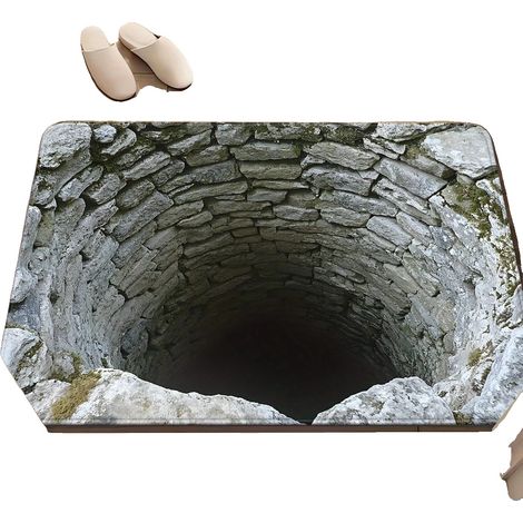 Bodenmatte, 3D-Visuelles Design, Rutschfeste Unterlage, 50x80cm(19x31 inch) (1/2)