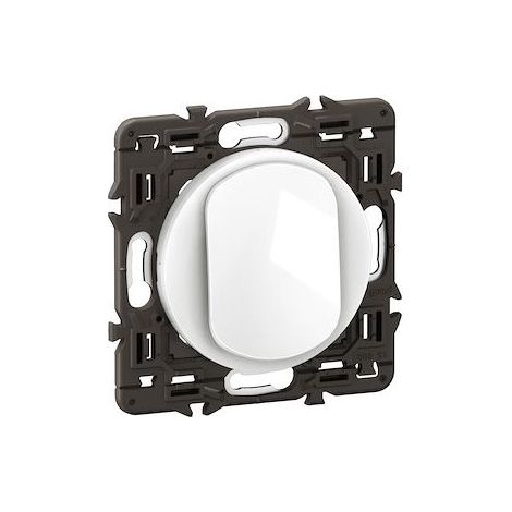 Legrand CX0001 Céliane 10AX two-way switch, white trim and bracket