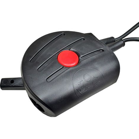 Vollständige Schaltereinheit inkl. Schuko Stecker und 2-adrigem Anschlusskabel für Rasenmäher uvm.