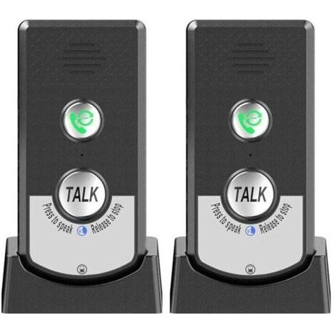Lot De 2 Interphones Sans Fil Pour La Maison, Appelant Bidirectionnel, Interphone Vocal Portable Sans Fil Ultra Longue Distance Pour Personnes âGéEs, Communication De PièCe à PièCe,Sonnerie D'Appel,de (1/4)