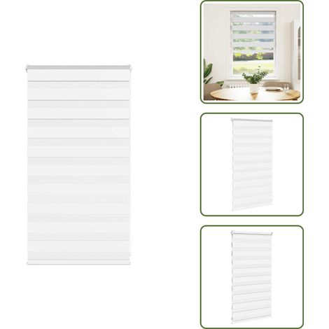 vidaXL Zebrarollo Weiß 70x100 cm Stoffbreite 65,9 cm Polyester (1/5)
