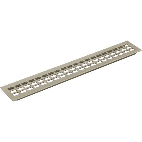 Lüftungsgitter Abluftgitter Möbelbeschlag 800x80 mm Aluminium Edelstahl Effekt