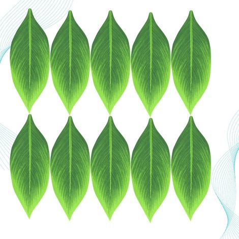 36 Feuilles Tropicales Artificielles Pack de 36 Pièces en Tissu pour Décoration Fête Hawaïenne pour Salle de Bain ou Composition de Fleur (1/5)