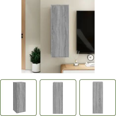 vidaXL Wandregal - TV-Schrank Grau Sonoma 30,5x30x90 cm Holzwerkstoff (1/5)
