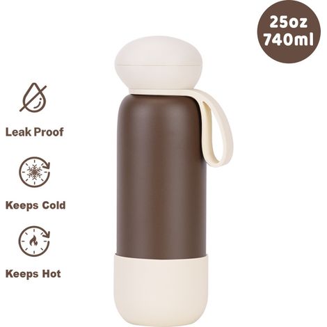 Gourde Isotherme 2025 25oz Acier Inoxydable Portable Grande Capacité Color-Block pour le Plein Air (1/5)