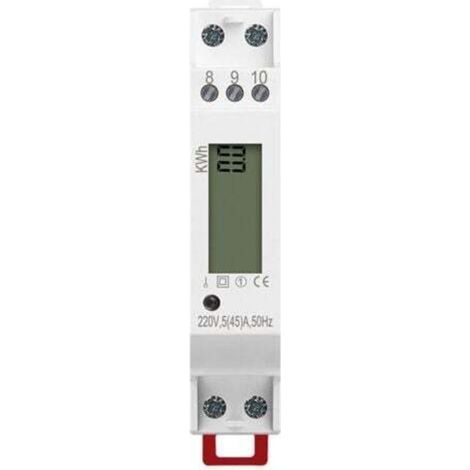[JAMAIS UTILISÉ] Compteur électronique à rail de guidage micro monophasé 45A, piste 1P, compteur intelligent, location de maison, exportation de logements, affichage numérique, compteur de rail de gui (1/4)
