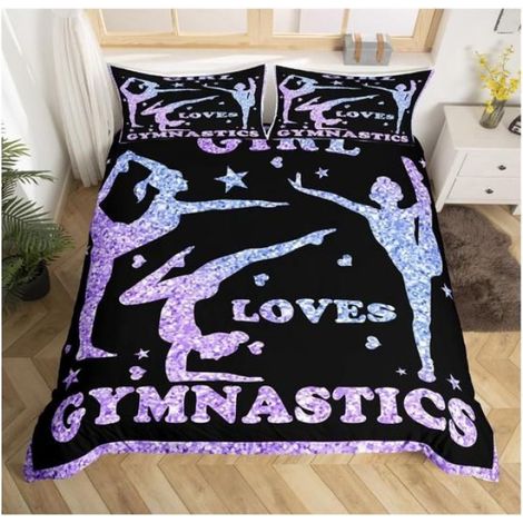 Parure de lit - Gymnastics Amants - 220x240cm - Violet - Impression 3D enfant (1/5)