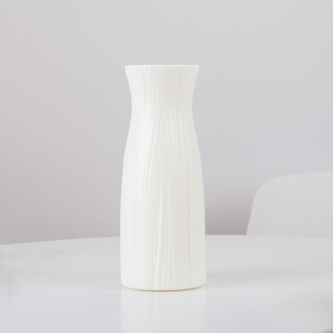 Vase de style nordique pour fleurs séchées, vase décoratif simple et vintage en forme d'arbre, blanc, 9 x 23 cm / 3,5 x 9,1 pouces, idéal pour le salon ou le comptoir.
