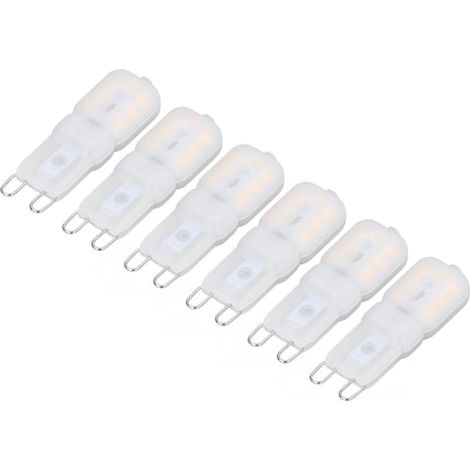 Sei lampadine LED G9 dimmerabili da 3W a risparmio energetico, illuminazione a 360 gradi, adatte per plafoniere e lampade a sospensione, luce bianca calda, 220-240V. 0-AquaForge (1/5)