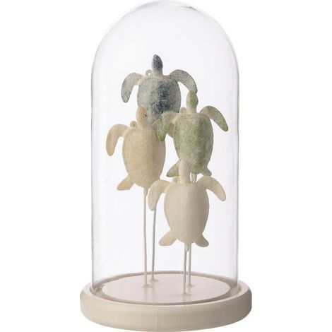 Cloche Déco en Verre "Turtle" 26cm Multicolore (1/2)