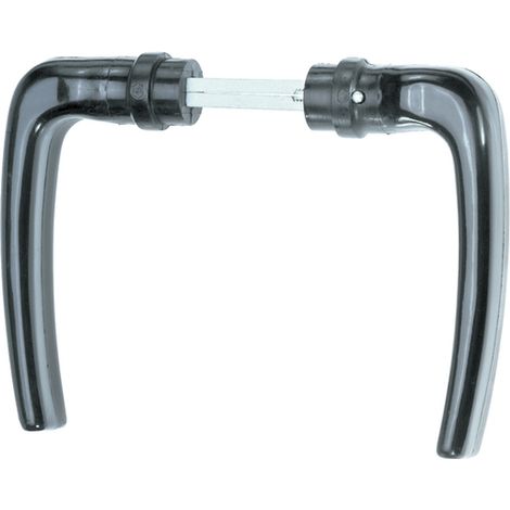ALBERTS Türdrücker für Welleng.-Tor, ein Paar, Alu, schw.elox., Abst.Tür-Griff 50mmGriffB115mm (1/3)