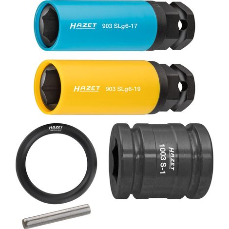 Serie di inserti chiave a bussola per avvitatori ad impulso 903SLG6/5 ∙ Attacco quadro, cavo, 1/2 di pollice (12,5 mm), Attacco esagonale esterno 24 mm ∙ Profilo trazione esagono esterno ∙ 5-pezzi ∙ 1 (1/4)
