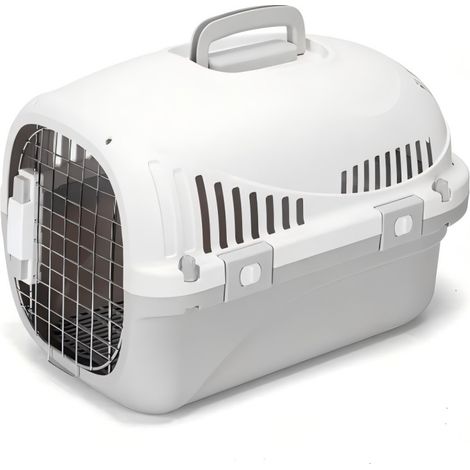 Sac de transport pour animaux avec bac à litière, portable et ventilé, pour chats et chiens