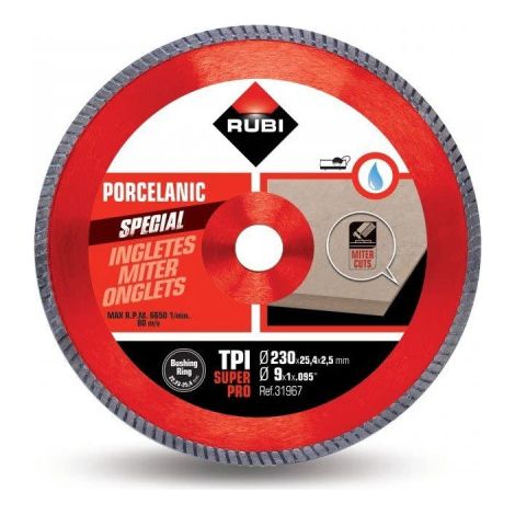 Diamant-Trennscheibe 230x25,4mm Rubi TPI 230 SUPERPRO
