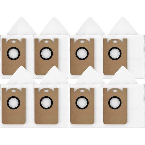 Lot de 8 sacs à poussière étanches pour aspirateur robot Laresar L6 Pro Marron (1/5)