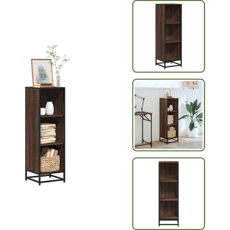 vidaXL Bibliothèque chêne marron 33,5x33x107,5 cm bois d'ingénierie (1/5)