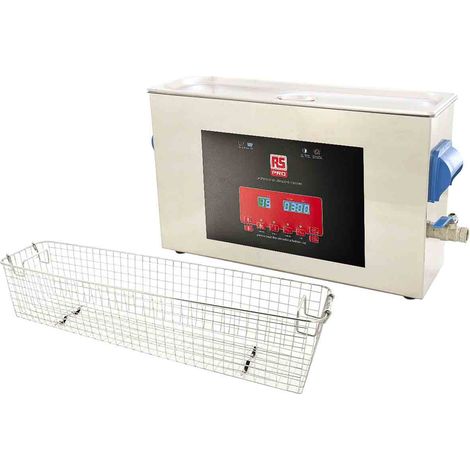Cuve de nettoyage ultrasons RS PRO, 10L, 200W, 400W ( Prix pour 1 ) (1/3)
