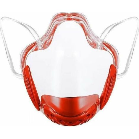 Masques, Masques De Protection, Transparent Masque, Masque Poussiere, Facial Transparent Visible- rouge (1/5)
