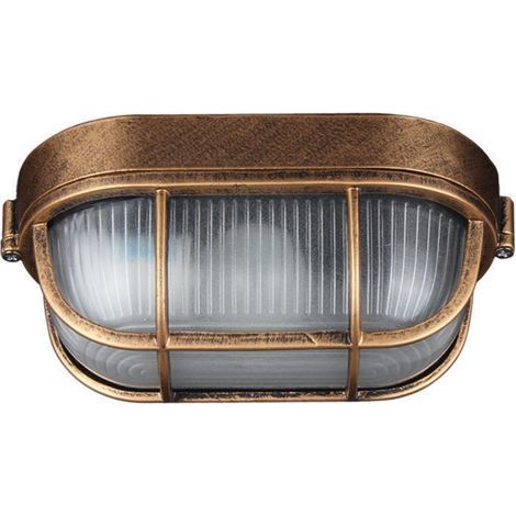 Outdoor wall light, oval boat lamp, includes a 12W LED bulb.High quality, the ideal choice for families. (1/4)