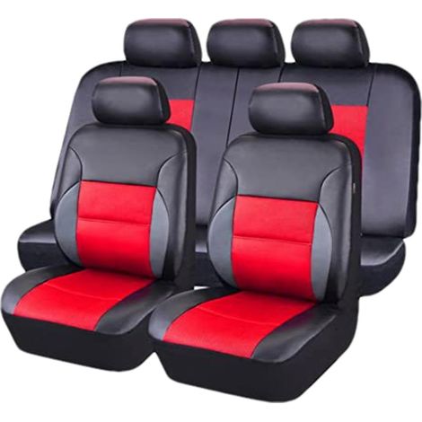 Protection de siège de voiture – Housse de siège de voiture universelle confortable en cuir Housse de coussin automobile imperméable pour berlines, camions, SUV (1/5)