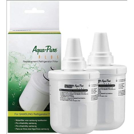 Paquete de 2 filtros compatibles con Samsung DA29-00003F Aqua-Pure Plus para refrigerador, compatible con 3G, 3A, 3B, 3D DA97-06317A HAFCU1 WF289 WSS-1 WFC2201 HDX FMS-1 RWF1100A. (1/4)