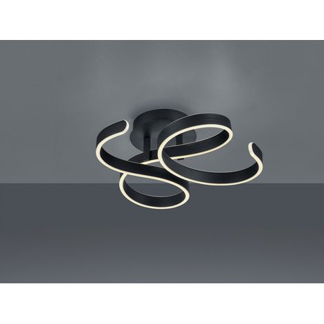 Plafón Francis Vortici Antracita Led 40w Regulable Trio Lighting