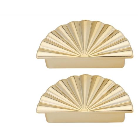 2 tiradores para armarios，tiradores de aleación de repuesto de 64 mm，tiradores tipo copa para cajones，adecuados para cómodas，color dorado (1/5)