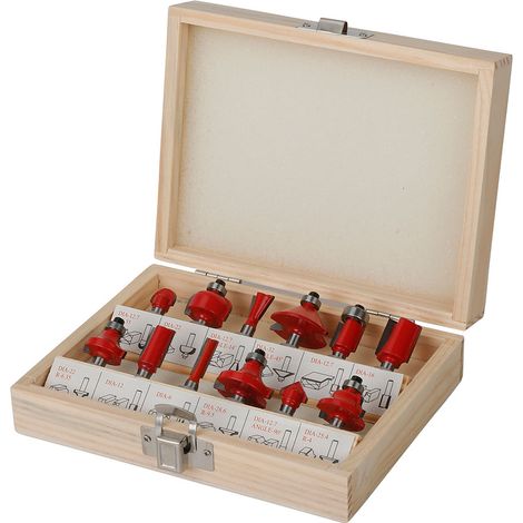 Workpro Set di frese per legno 15 pezzi metallo 6,35 mm