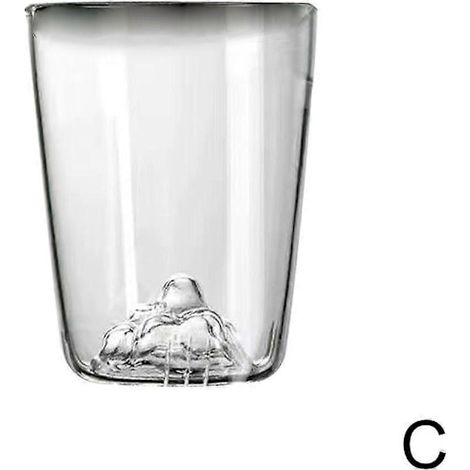 Hitzebeständiger Tee- und Wassertrennglasbecher mit Walnussholzgriff in Schwarz