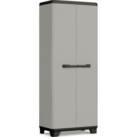 KETER Armario Alto PLANET para EXTERIOR garaje jardín balcón terraza resistente UV resina 80x44x182 WxDxH cm (1/9)