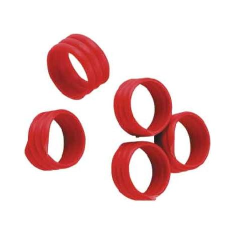 Bague en spirale rouge pour identification de volailles – Lot de 20 unités – Dimensions 16 mm – Pratique pour éleveurs de poules et paons – Kerbl