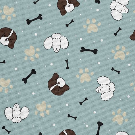 TISSUS DÉCORATIFS D'EXTÉRIEUR OXFORD - Motif Pattes Os Chiens (1/5)