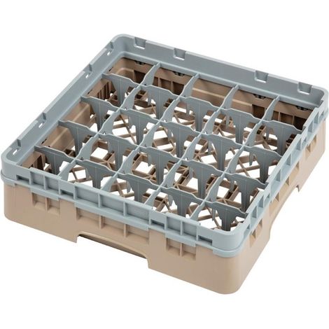 Casier à Verres 25 Compartiments Beige - Hauteur de 143 à 349 mm - Camrack Cambro (1/5)
