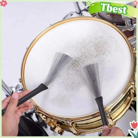 Ensemble de Brosses pour avec Conception Rétractable et Anneaux de Suspension pour un Son Naturel Doux (1/4)