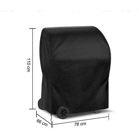Grillabdeckung 76 x 66 x 110 cm, schwarz, wasserdicht (210D), UV-beständig, wasserabweisend, feuchtigkeitsabweisend, passend für Weber Holland Grills. (1/5)