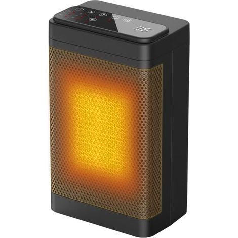 Chauffage portatif, radiateur électrique 1500 W avec ventilateur oscillant, minuterie et télécommande