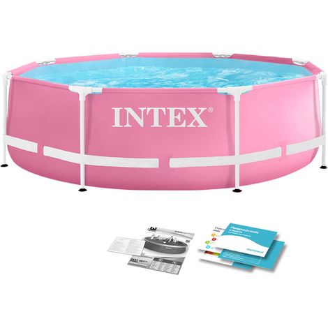 Metallrahmen Aufstellpool Rosa 244 x 76 cm PVC und Stahl INTEX (1/5)