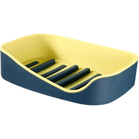 Porte-savon mural bleu foncé pour salle de bain (1/5)