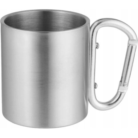 Metall-Reisebecher mit Karabinerhaken (1/5)