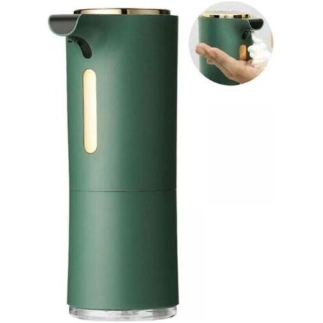 Distributeur de savon automatique mural, XU, Adapté à la cuisine et à la salle de bain, 300 ml, Taille réglable (vert) (1/4)