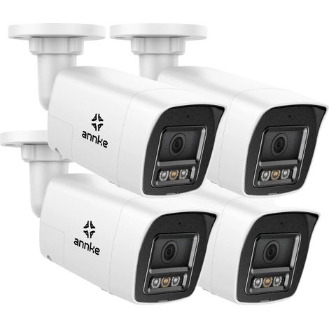 Caméra de sécurité, résolution 3K, audio bidirectionnel, 4Pcs Caméra (1/2)