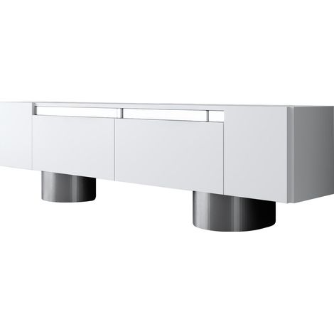 Mueble TV, mesa TV, mueble bajo. Stand Blanco Plata (1/5)