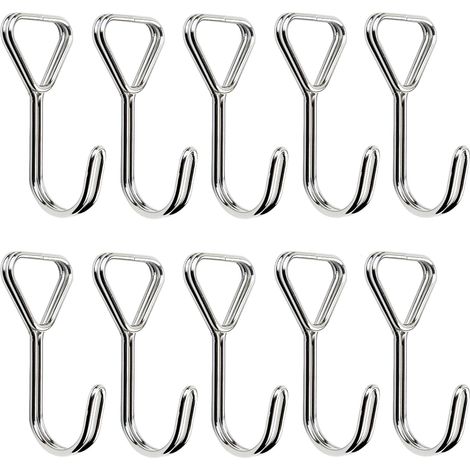 10 Pcs Crochets en Spirale, Tendeur Crochets Acier Inoxydable, Sandow Elastique Crochets, Tendeurs Elastique Crochets, pour Tentes, Vélos, Fixation De Bagages, Crochets De Fixation (1/5)