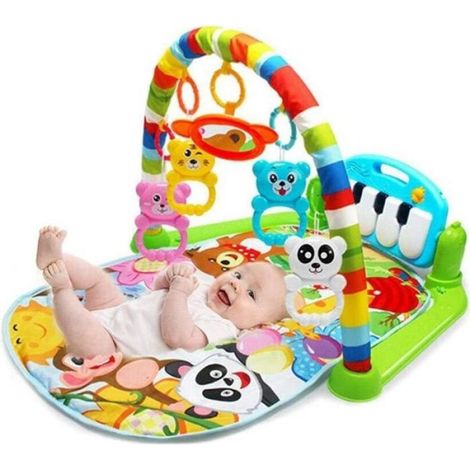 Tapis d'éveil pour bébé - Piano et arches de jeu - ABS non-toxique - Vert (1/3)
