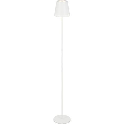 BRILONER - Lampadaire LED rechargeable 2 en 1, gradation progressive, tactile, LED lampadaire extérieur, LED lampadaire sans fil, blanc (1/5)