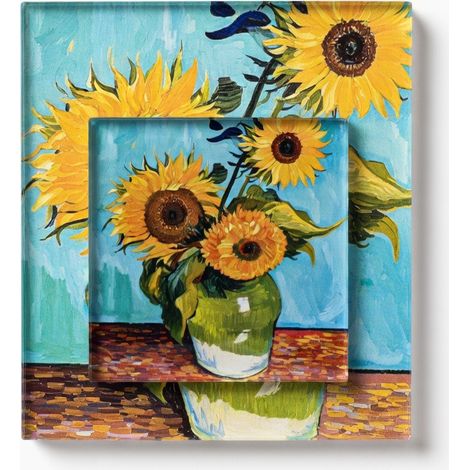 aimant frigo Van Gogh tournesol acrylique 60 mm artistique (1/5)