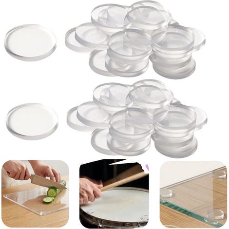Pads antidérapants lot de 50 de 20 x 2 mm - tampons anti-vibration pour meubles, verres et ordinateurs (1/5)