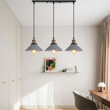 Yowei Moderne Lustre Industrielle,Lampe Plafonnier Vintage en Métal Style Edison avec pour Salon Chambre Cafe Bar (1/4)