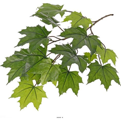 Branche de feuilles d'érable artificiel extérieur H 72 cm