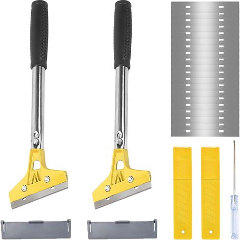 2 Pack Wallpaper Remover with 20 Replacement Blades and Protective Case, 4 Inch Wallpaper Scraper with Rubber Handle, 30 cm Wallpaper Scraper for Painting (1/5)